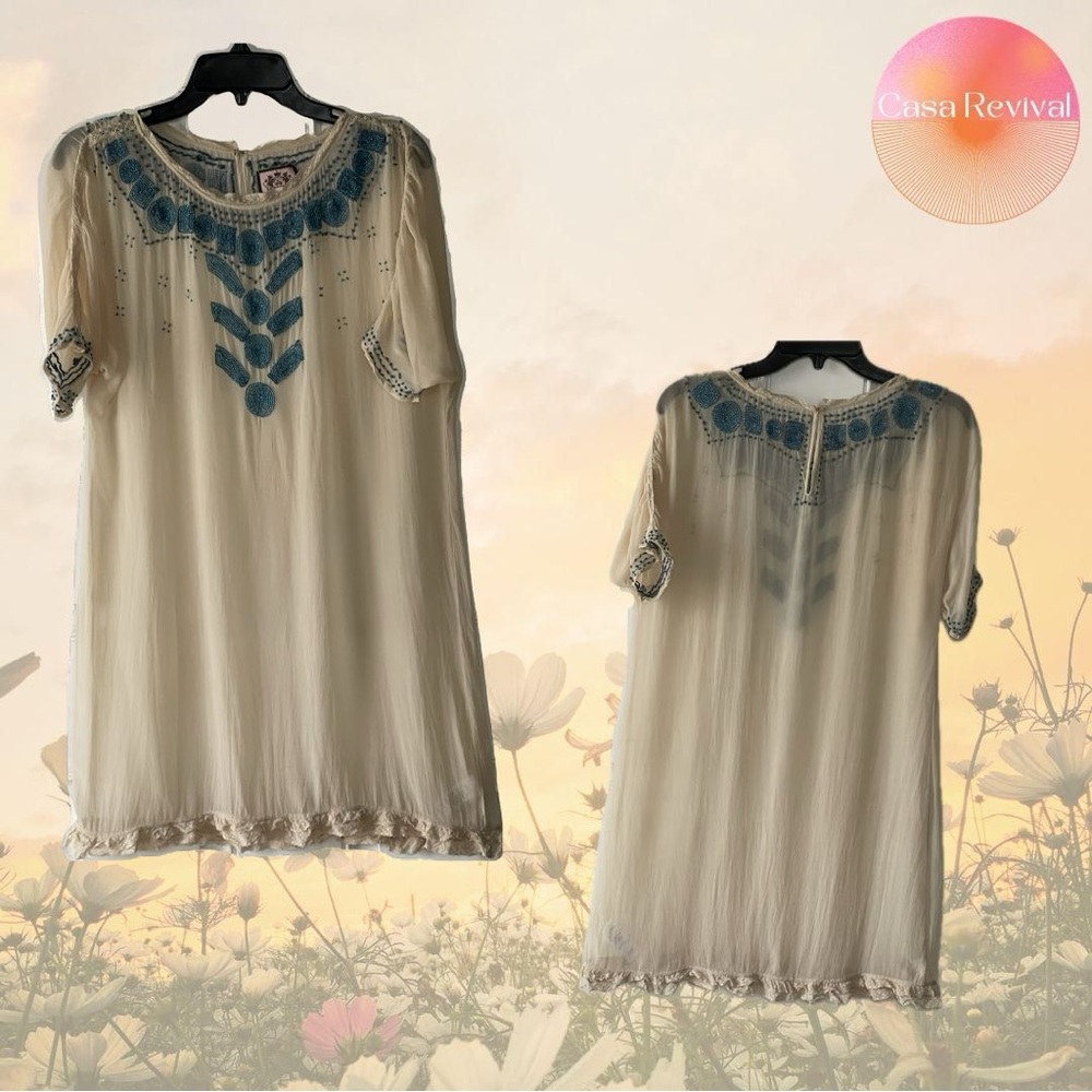 Juicy Couture Sheer Beaded Tunic Dress